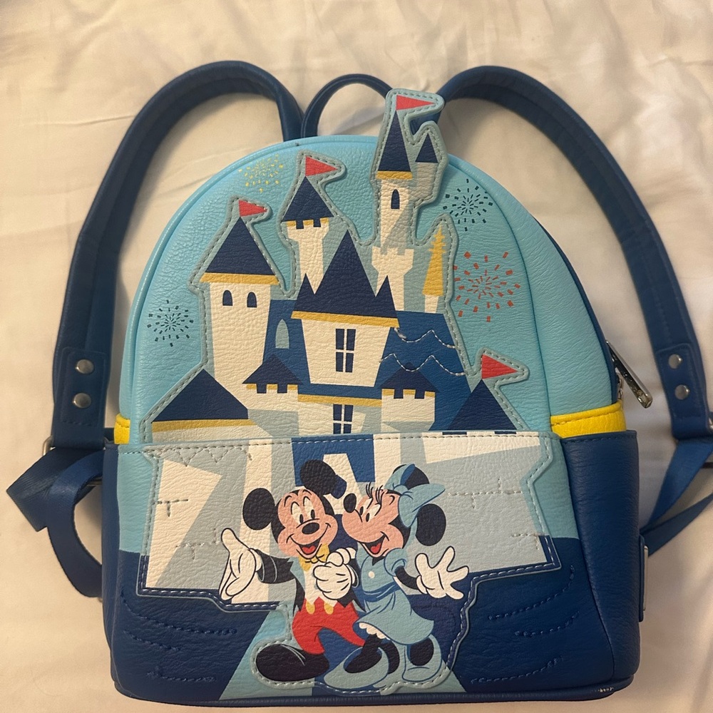Disney Loungefly 65th Disneyland Anniversary Castle Mini Backpack